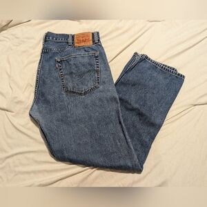 Vintage Levis 505 Regular Fit Straight Leg Blue Denim Jeans Men Size 38X32